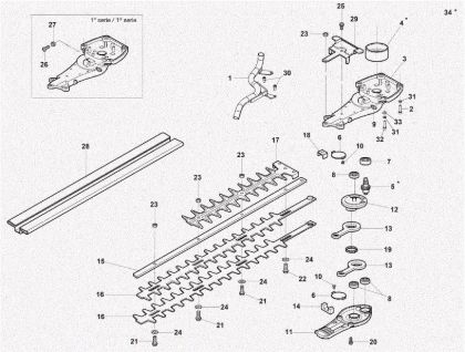 Blades assy HC 280 XP Hedgetrimmer