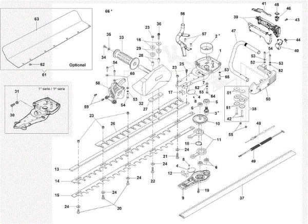 Blades assy HCS 280 XP Hedgetrimmer