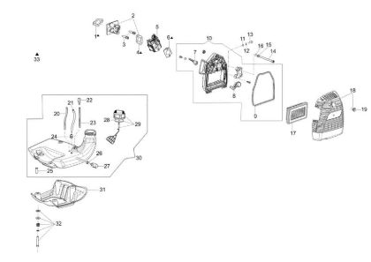 Tank and air filter BC 430 S Brushcutter