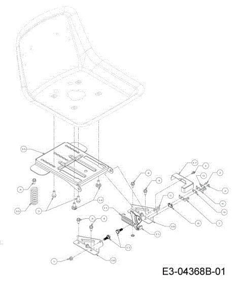 Seat support KROSSER 92/13,5 T Cat.2013 Garden tractor