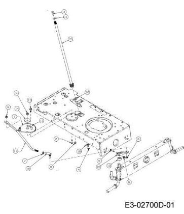 Steering assembly TORNADO 108/18,5 H Cat.2013 Garden tractor