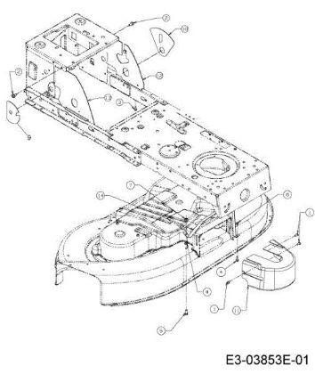 Belts guard TORNADO 108/18,5 H Cat.2013 Garden tractor