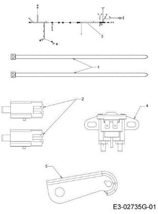 Electric diagram (1/2) TORNADO 108/18,5 H Cat.2013 Garden tractor