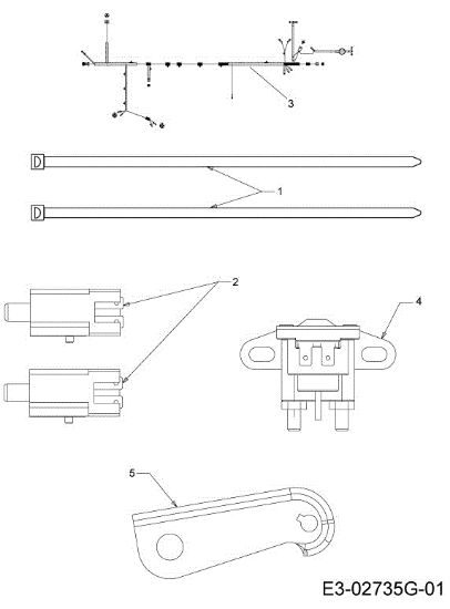 Electric diagram (1/2) TORNADO 95/11,5 T Cat.2013 Garden tractor