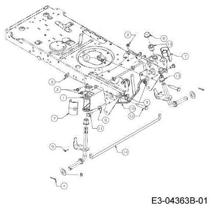 Front axle (1/2) TORNADO 97/13 T Cat.2013 Garden tractor
