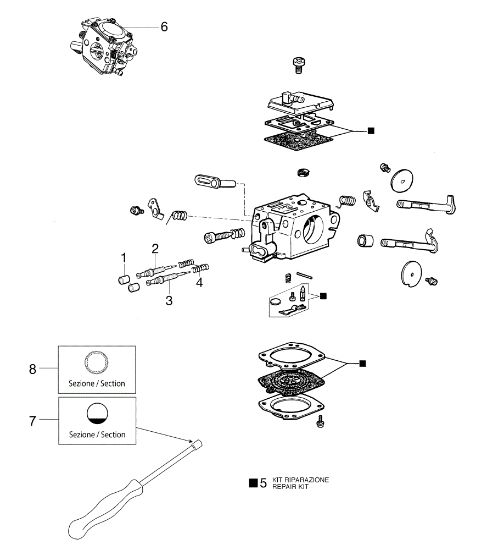 Carburetor HDA-314 GS 520 Chainsaw