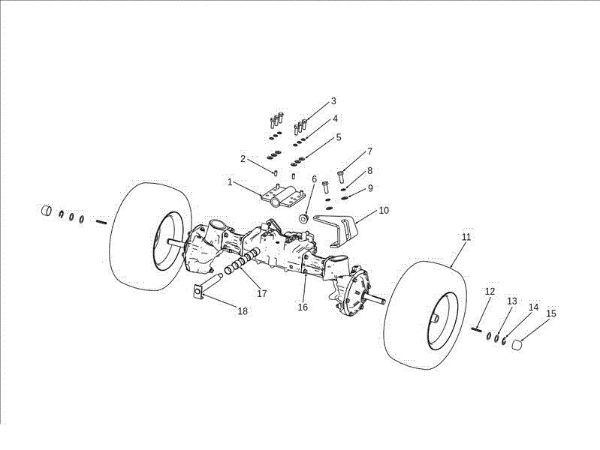 Front axle OM 106S/24H 4X4 Cat.2013 Garden tractor