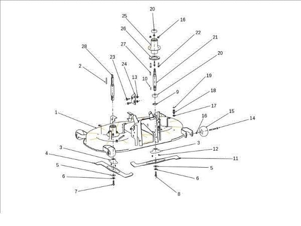 Mowing deck (1/2) OM 106S/24H 4X4 Cat.2013 Garden tractor