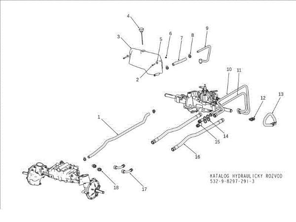 Hydraulic distribution OM 106S/24H 4X4 Cat.2013 Garden tractor