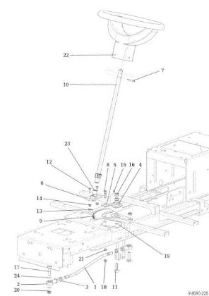 Steering arm OM 92S/13H Cat.2013 Garden tractor