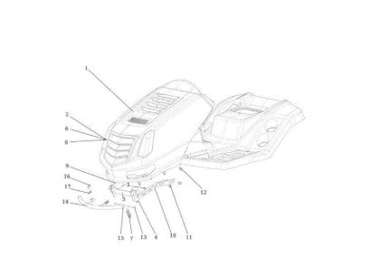 Hood (2/2) OM 92S/13H Cat.2013 Garden tractor