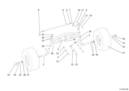 Front axle OM 92S/16H Cat.2013 Garden tractor