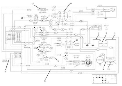 Electric diagram OM 92S/16H Cat.2013 Garden tractor