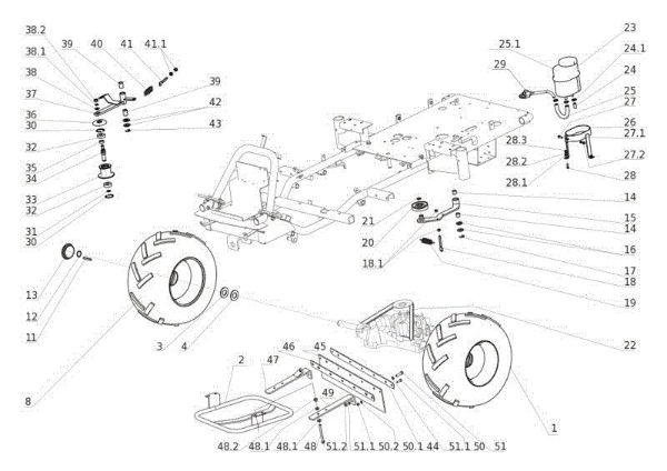 Rear axle APACHE 92 EVO Cat.2013 Garden tractor