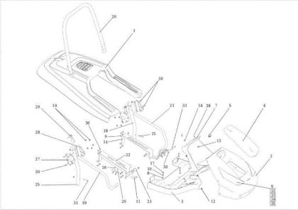 Hood (2/2) APACHE 92 EVO Cat.2013 Garden tractor