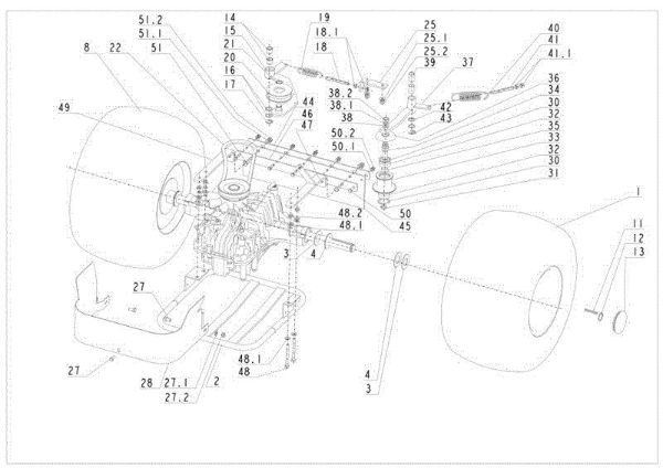 Rear axle APACHE 92 4x4 EVO Cat.2013 Garden tractor