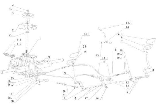 Transmission (1/2) APACHE 92 4x4 EVO Cat.2013 Garden tractor