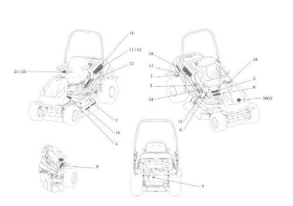 Labels APACHE 92 4x4 EVO Cat.2013 Garden tractor