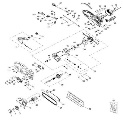 Complete illustrated parts list GS 180 E Electricsaw