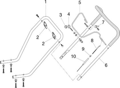 Handle-bar and control box ARTIK 52 Snow blower