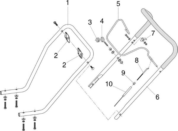 Handle-bar and control box ARTIK 52 Snow blower