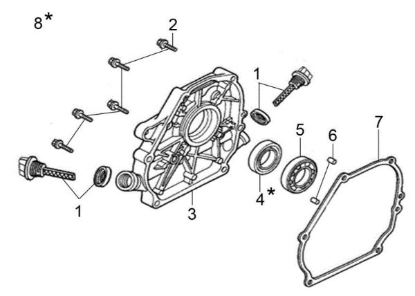 Crankcase cover ARTIK 52 Snow blower