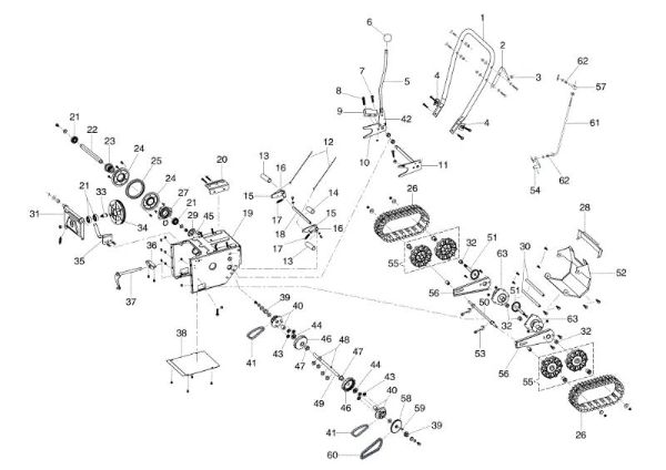 Transmission assy ARTIK 72 ELDT Snow blower