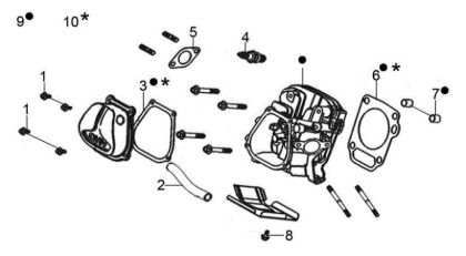 Cylinder head ARTIK 72 ELDT Snow blower
