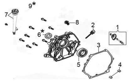 Crankcase cover ARTIK 72 ELDT Snow blower