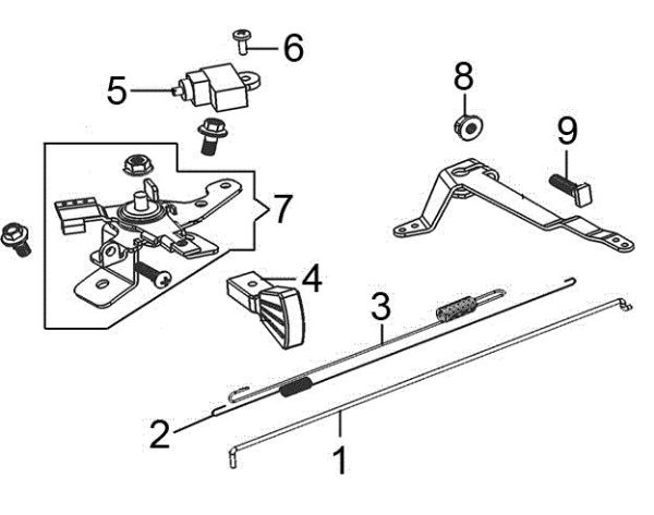 Control lever ARTIK 72 ELDT Snow blower