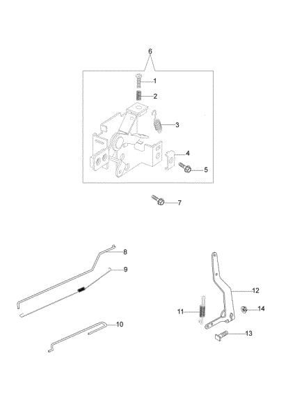 Control lever MAX 48 TK ALLROAD ALUMINIUM (K650) Lawnmower