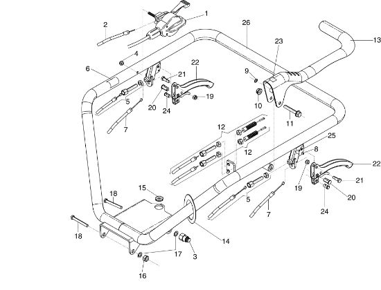 Control box (Handle-bar) CR 450 Transporter