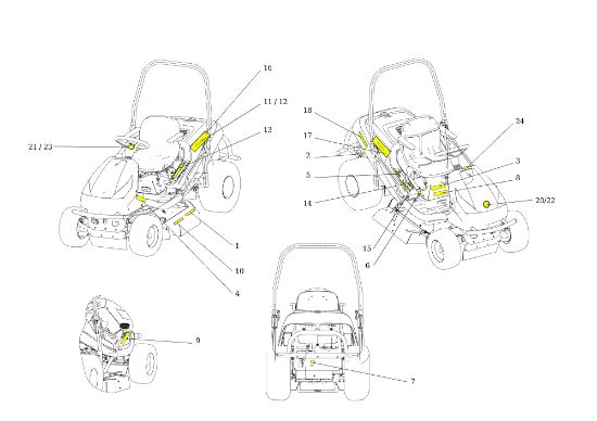 Labels APACHE 92 EVO Cat.2014 Garden tractor