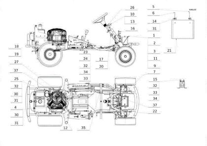 Electrical parts APACHE 92 4x4 EVO Cat.2014 Garden tractor