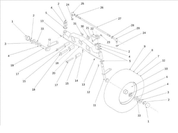 Front axle OM 106S/15,5H Cat.2014 Garden tractor