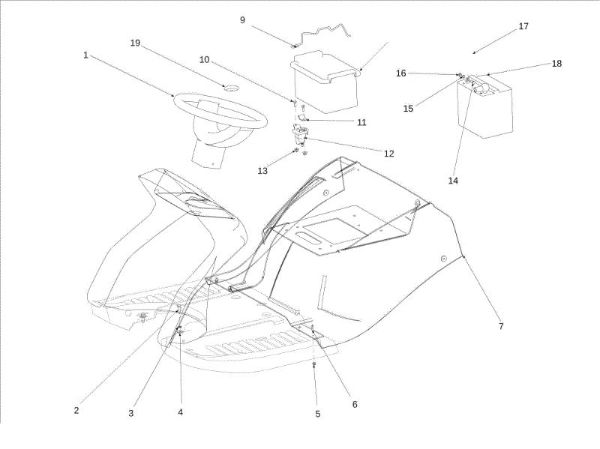 Hood (2/3) OM 106S/15,5H Cat.2014 Garden tractor