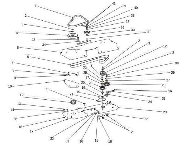 Mowing deck (2/2) OM 106S/15,5H Cat.2014 Garden tractor