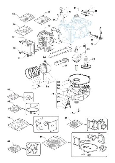 Motor assy OM 98L/14,5 K H Cat. 2014 Garden tractor
