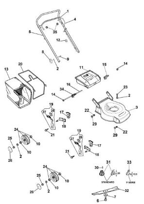 Complete illustrated parts list G 47 Lawnmower