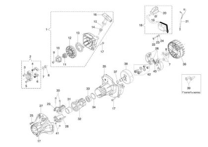 Starter assy and clutch BC 350 T Brushcutter