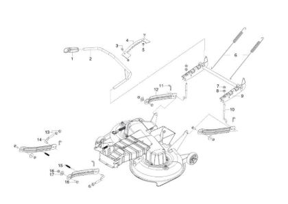 Cutting plate lifting OM 95/16 K H Garden tractor