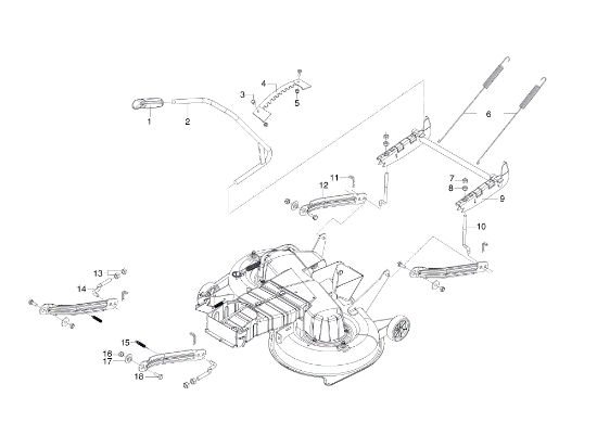 Cutting plate lifting OM 95/16 K H Garden tractor