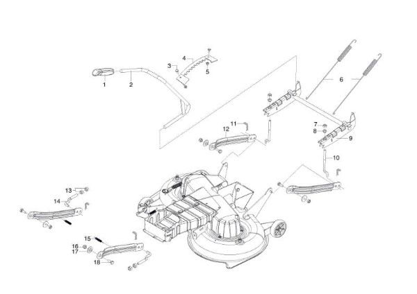 Cutting plate lifting OM 95/16 K H Garden tractor