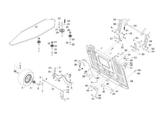 Front axle and bag support OM 105/16 K H Garden tractor