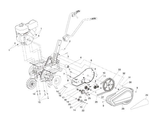 Illustrated parts list 2 MH 170 RKS (K700 H SN T210) Rotary tiller