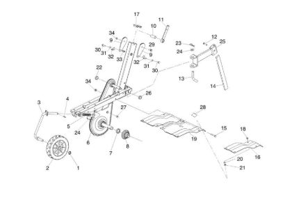 Frame MH 180 RKS (K800 H - SN T210) Rotary tiller