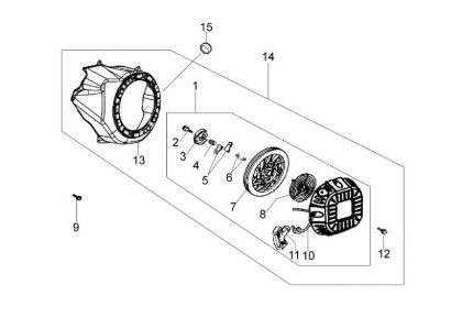 Ignition system MH 180 RKS (K800 H - SN T210) Rotary tiller