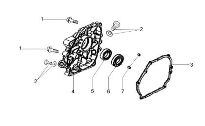 Crankcase cover MH 180 RKS (K800 H - SN T210) Rotary tiller