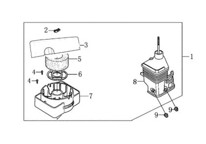 Air filter MH 180 RKS (K800 H - SN T210) Rotary tiller