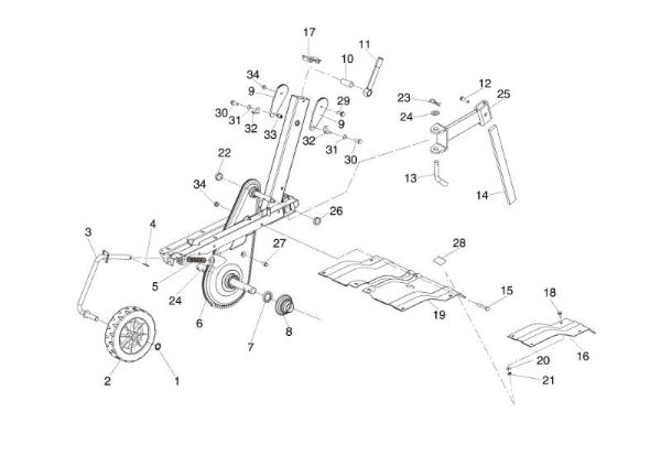 Frame MH 180 RS Rotary tiller